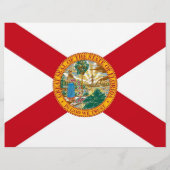 米国フロリダ州旗を持つフライヤー チラシ (裏面)