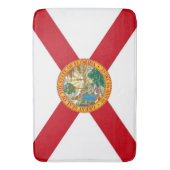 米国フロリダ州旗を持つ大きなバスマット バスマット (正面縦)