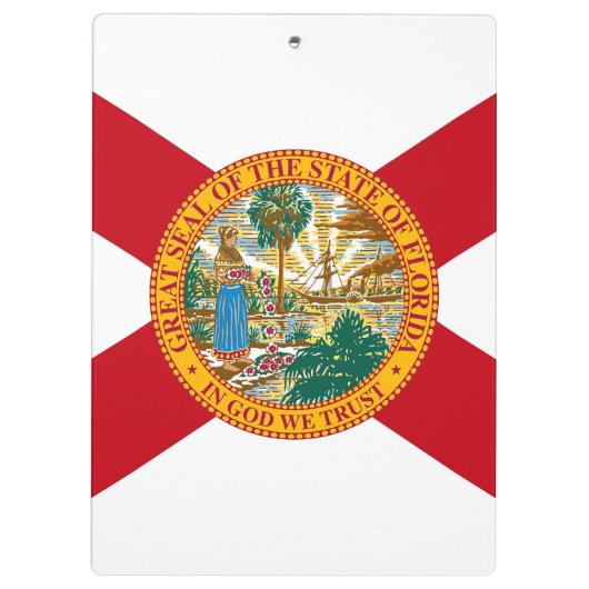 米国フロリダ州旗を持つ愛国的なクリップボード クリップボード (裏面)