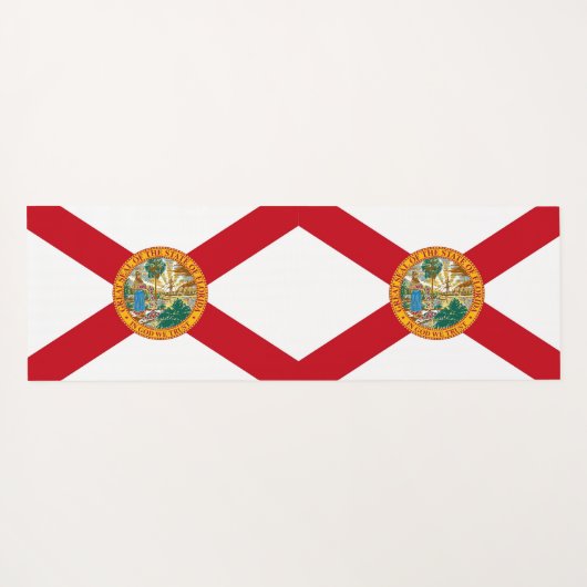 米国フロリダ州旗を持つ愛国的なヨガマット ヨガマット (裏面(横))