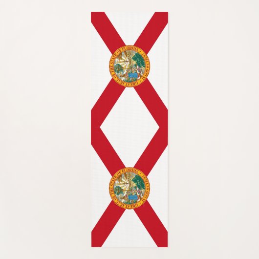 米国フロリダ州旗を持つ愛国的なヨガマット ヨガマット (正面)