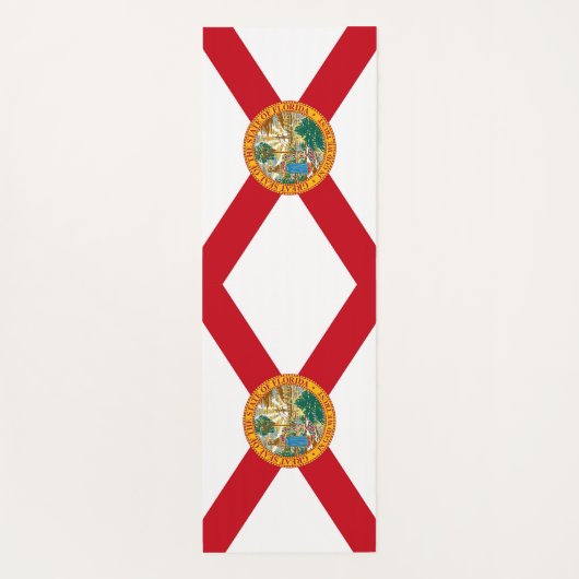 米国フロリダ州旗を持つ愛国的なヨガマット ヨガマット (裏面)