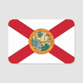 米国フロリダ州旗を持つ愛国的な名前タグ 名札