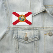 米国フロリダ州旗を持つ愛国的な名前タグ 名札 (インサイチュ)