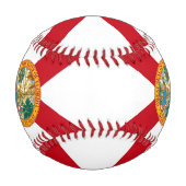 米国フロリダ州旗を持つ愛国野球 野球ボール (正面)