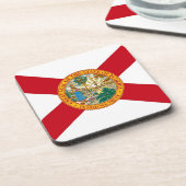 米国フロリダ州旗を持つ懸命プラスチックのコースター コースター (左側)