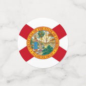 米国フロリダ州旗を持つ表紙吹雪 コンフェッティ (スモール正面)