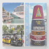 米国フロリダ州 – 鍵西 – 最南端ポイントブイ –  ストーンコースター (正面)