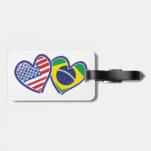 米国ブラジルラブハート ラゲッジタグ (裏面横)