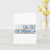 米国ブルックリン世界戦艦Cl-40アメリカ陸軍 カード (黄色い花)
