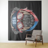 米国ブルドッグ タペストリー (インサイチュ)