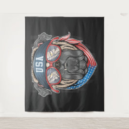 米国ブルドッグ タペストリー