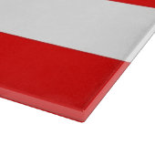 米国プエルトリコ国旗を掲げたガラス製板 カッティングボード (角)