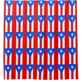 米国プエルトリコ国旗を掲げたシャワーカーテン シャワーカーテン