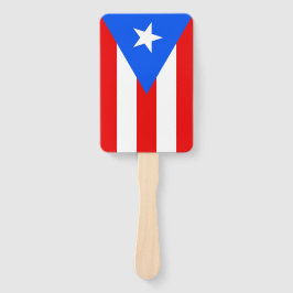 米国プエルトリコ国旗を掲げたハンドファンのセット ハンドファン