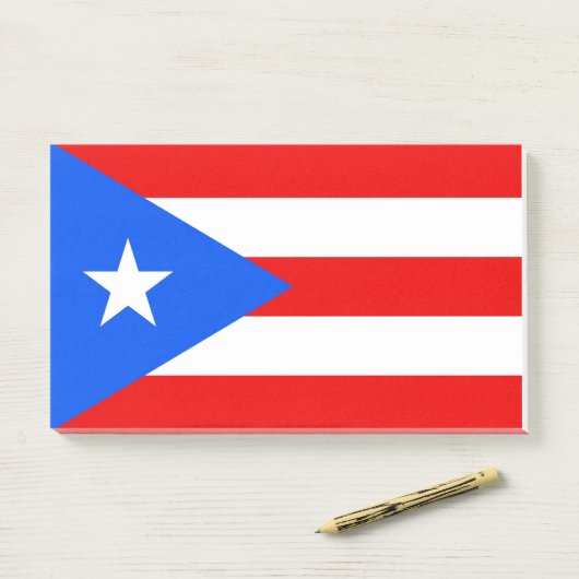 米国プエルトリコ国旗を掲げたメモ ポストイット (デスク)