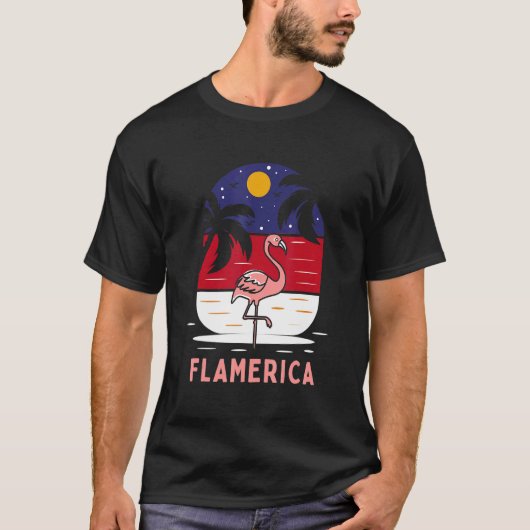 米国プライドフラメブラミンゴ Tシャツ (正面)