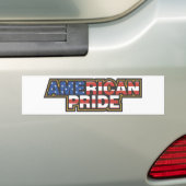 米国プライド国旗 バンパーステッカー (車上)