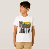 米国ヘビのアリゾナ州: ガラガラヘビおよび砂漠 Tシャツ (正面フル)