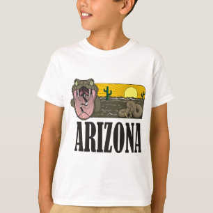 米国ヘビのアリゾナ州: ガラガラヘビおよび砂漠 Tシャツ