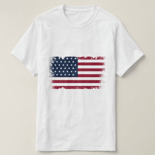 米国ベクタグランジー国旗 Tシャツ (デザイン正面)