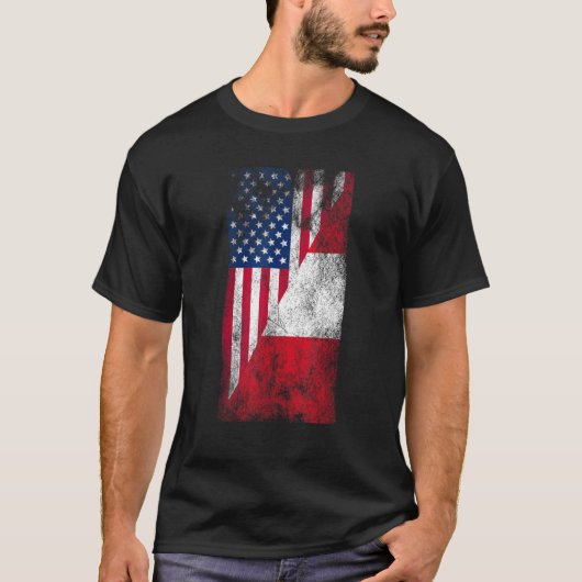 米国ペルー国旗アメリカ合衆国ペルー Tシャツ (正面)