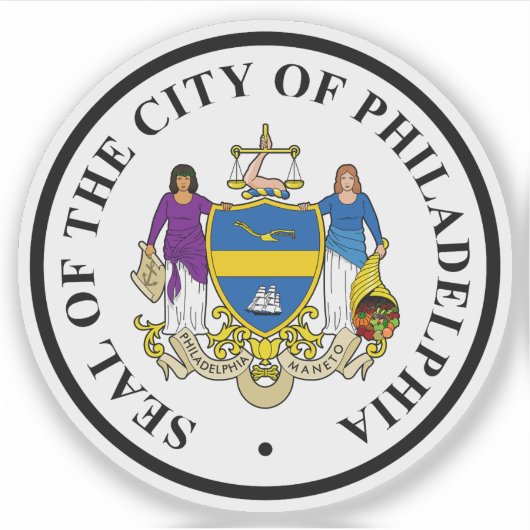 米国ペンシルバニア州フィラデルフィアの封印 シール (正面)