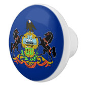 米国ペンシルバニア州旗とセラミックノブの引っ張り セラミックノブ (右)