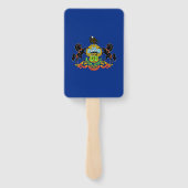 米国ペンシルバニア州旗を持つハンドファンのセット ハンドファン (裏面)