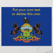 米国ペンシルバニア州旗を持つフライヤー チラシ (正面)