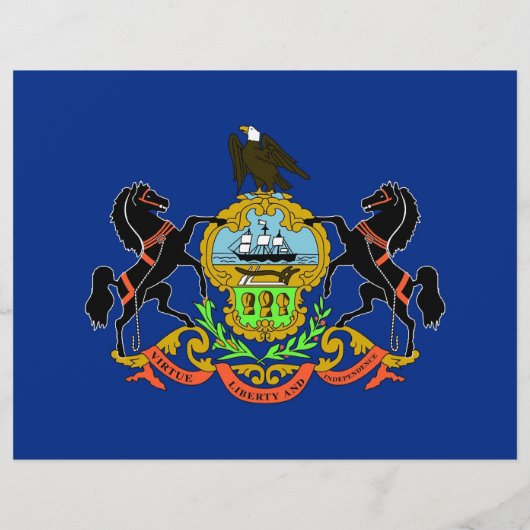 米国ペンシルバニア州旗を持つフライヤー チラシ (裏面)