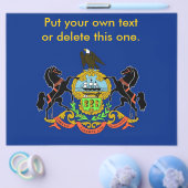 米国ペンシルバニア州旗を持つフライヤー チラシ (シングル)