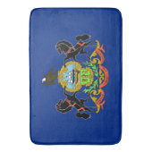 米国ペンシルバニア州旗を持つ大型バスマット バスマット (正面縦)