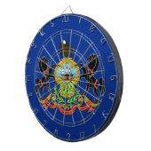 米国ペンシルバニア州旗を掲げたダーツボード ダーツボード (正面右)