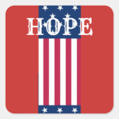 米国ホープ最高のギフトラベルの美しい願い スクエアシール (正面)