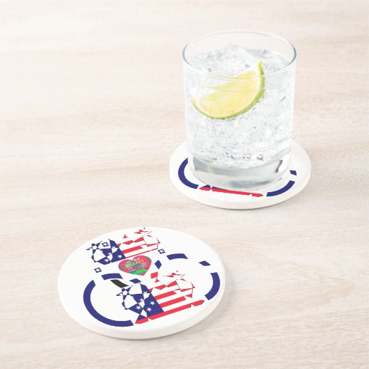 米国ホープ美しいアメージング国旗のデザインAr コースター (側面)