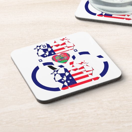 米国ホープ美しいアメージング国旗のデザインAr コースター (左側)