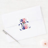 米国ホープ美しいアメージング国旗のデザインAr スクエアシール (封筒)