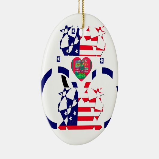米国ホープ美しいアメージング国旗のデザインAr セラミックオーナメント (右)