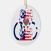 米国ホープ美しいアメージング国旗のデザインAr セラミックオーナメント (右)