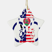 米国ホープ美しいアメージング国旗のデザインAr セラミックオーナメント (右)