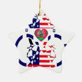 米国ホープ美しいアメージング国旗のデザインAr セラミックオーナメント (正面)