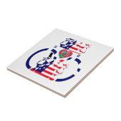 米国ホープ美しいアメージング国旗のデザインAr タイル (側面)