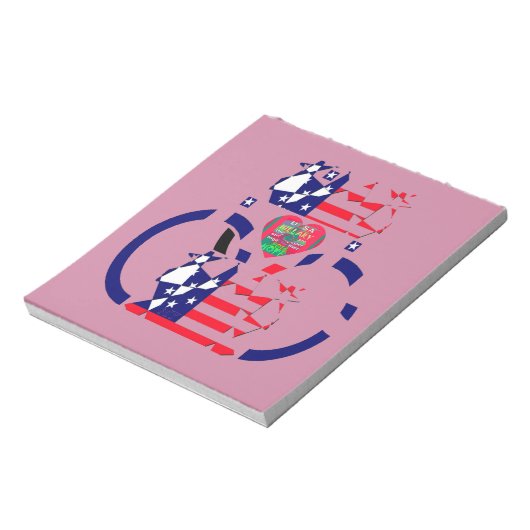 米国ホープ美しいアメージング国旗のデザインAr ノートパッド (回転)