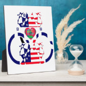 米国ホープ美しいアメージング国旗のデザインAr フォトプラーク (側面)