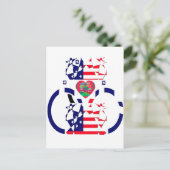 米国ホープ美しいアメージング国旗のデザインAr ポストカード (スタンド正面)