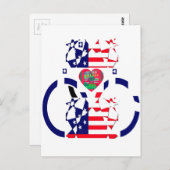 米国ホープ美しいアメージング国旗のデザインAr ポストカード (正面/裏面)