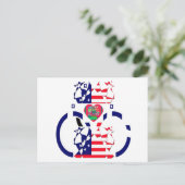 米国ホープ美しいアメージング国旗のデザインAr ポストカード (スタンド正面)