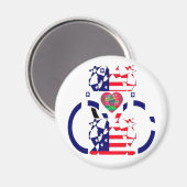 米国ホープ美しいアメージング国旗のデザインAr マグネット (正面/裏面)