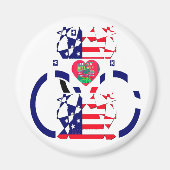 米国ホープ美しいアメージング国旗のデザインAr マグネット (正面)